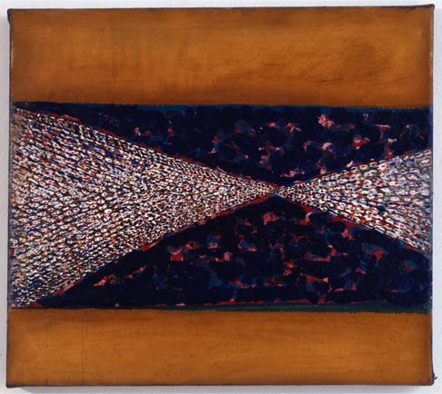 El Beso • 1994 Gedanken zum Ornament 47 × 42 cm • Öl auf Leinwand